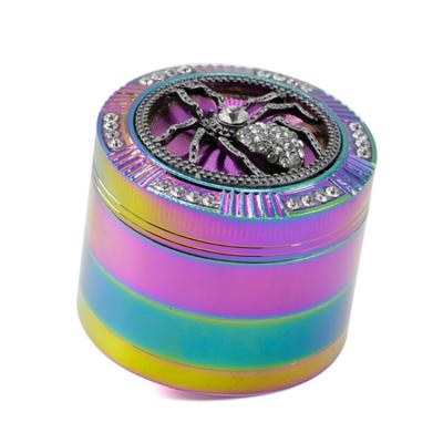 China Wholesale 52MM Grinding Tobacco 4 Layer Ice Blue Diamond Aluminum Alloy Tobacco Herb Weed Grinder for sale