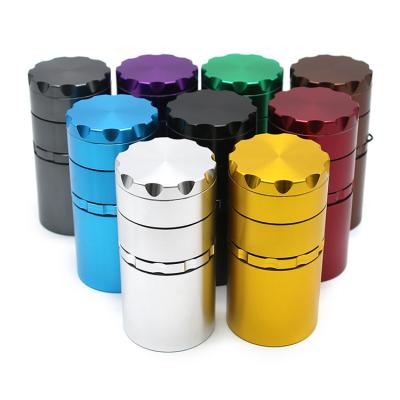 China Wholesale 50MM Grinding Tobacco Tobacco Herb Weed Grinder 5 Layers Aluminum Alloy Storage Tank for sale