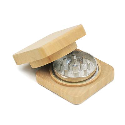 China Wholesale ZJ Grinding Tobacco 52MM 2 Layers Adjust Tobacco Herb Weed Wooden Grinder for sale