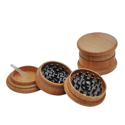 China Wholesale ZJ Grinding Tobacco 65MM 3 Layers Wooden Tobacco Herb Weed Grinder for sale