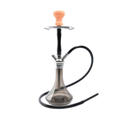 China ZJ Hookah Shisha Smoking Stain Goods Wholesale Single Tube With LED Light Acrylic Arabic Hookah Set for sale