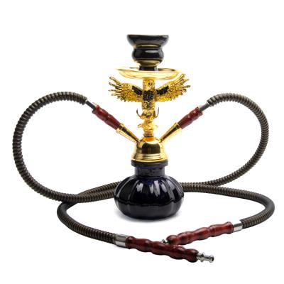 China Wholesale Eagle Glass Arabic Hookah Hookah Shisha Smoking Stain Goods Double Tube for sale