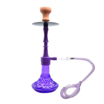 China ZJ Hookah Shisha Smoking Spot Goods Wholesale Large Single Hose Shisha Acrylic Plastic Arabic Hookah for sale