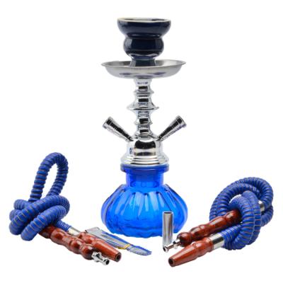 China ZJ Hookah Shisha Smoking Spot Goods Wholesale Metal Iron Double Tube Arabic Shisha Hookah for sale