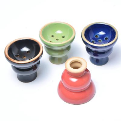 China ZJ Hookah Shisha Smoking Stain Goods Wholesale Small Smoke Bowl Ceramic Shisha Hookah Accessories for sale