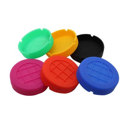 China Wholesale 97MM Round Silicone Home Office Gift Car Silicone Ashtray for sale