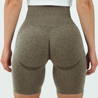 China Breathable Hot Europe Style Sports Fitness Shorts Seamless Tight Yoga Shorts Women for sale