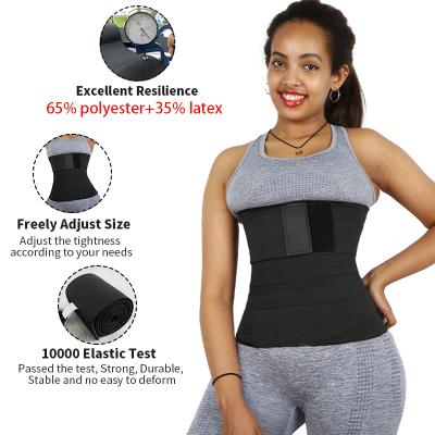 China Antibacterial Ready To Ship Adjustable Waist Wrap Belt Resistance Slimming Bandage Belly Wrap Waist Trainer For Women for sale