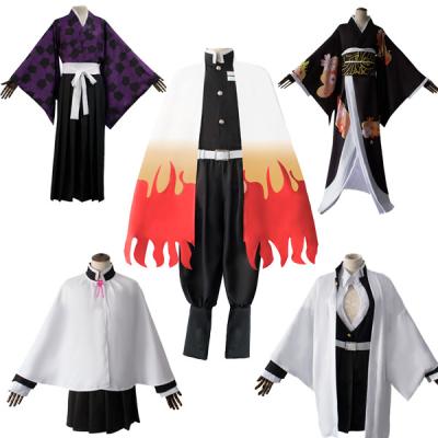 China Cosplay Cartoon Demon Slayer Cos Clothing Ghost Killing Team Uniforms Snake Column Black and White Purple and Black Stripes Cosplay Costume for sale