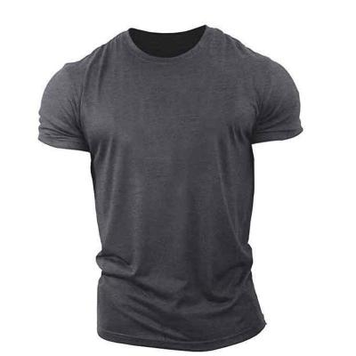 China High Quality Anti-Wrinkle Men Shirt Bodybuilding Muscle Blank T Shirt For Sublimation Mens Fitness T Shirt for sale