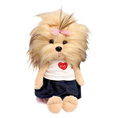 China Custom Plush Doll Product Logo FBA Worry Version Weighted Plush Yorkshire Animal Puppy Toy For Autism for sale