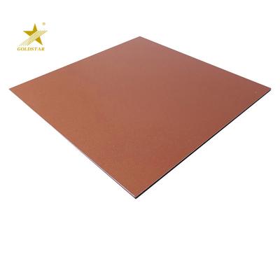 China Contemporary Panel 4mm Flutes Coffee Boron Color Coting Colors Cost Nellore ACP Sheet Aluminum Composite Tile for sale