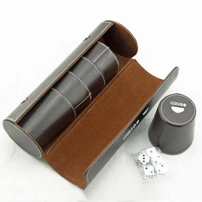 China Beer Promotion Dice Cups Gift Set Dice Game Set with 5pcs Dice Cup for sale