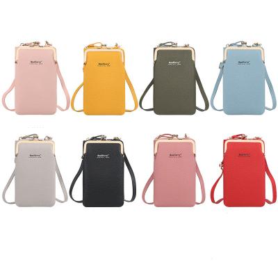 China Anti-falling Hot Sale PU Leather Cell Phone Case Shoulder Bag Cross - Body for sale