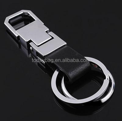 China Metal Mens Leather Chain Belt Key Key Holder With Swivel Hook for sale