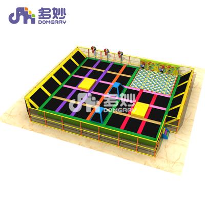 China With Larger Protective Net Funny Soft Kids Trampoline Protective Net Funny Indoor Jumping Ground Amusement Park Indoor Jumping Trampoline for sale