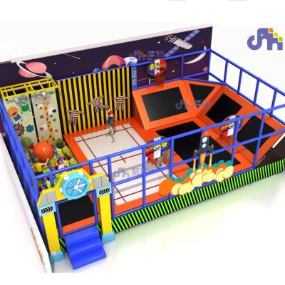 China Plastic Playground 500 Square Meters Indoor Playground Equipment With Indoor Trampoline Obstacle For Playground for sale