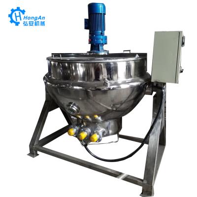 China Vegetable processing plant industry automatic stirring pot mixer cooking jacketed cooking kettle with stirrer for sale for sale