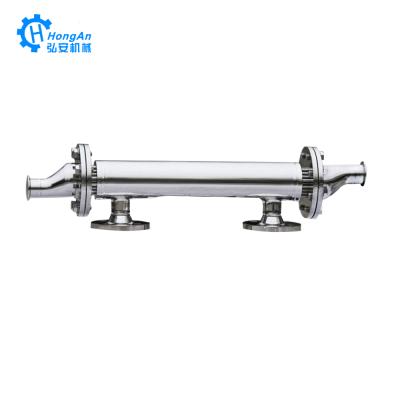 China food & Beverage Plant Stainless Steel Shell And Double Tube-Leaves Cooling Heat Exchanger Condenser for sale