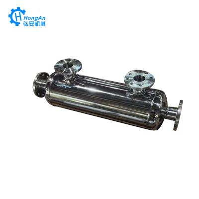 China food & Beverage Factory Industrial Sanitary Stainless Steel Shell And Double Tube-Sheets Heat Exchanger for sale