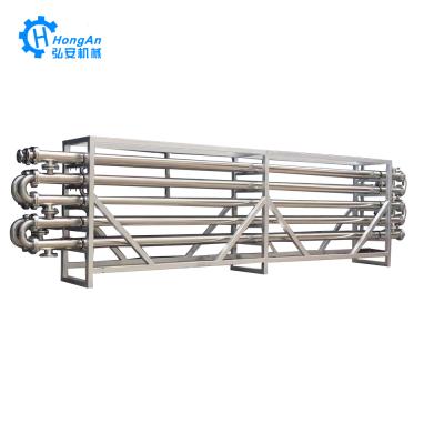 China food & Sanitary Tube Type Beverage Plant Stainless Steel High Efficiency Liqud Heat Exchanger for sale