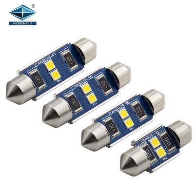 China Universal Auto Lighting System 31mm 36mm 39mm 41mm Canbus LED Cars Indicating Map Lights 3030 2SMD DC12V White Car Led C5W Festoon Bulbs for sale