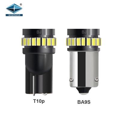 China Auto Lighting Supplier DC12V 3014 24SMD T10 Ceramic System Car LED W5W Ba9s Led Bulb for sale