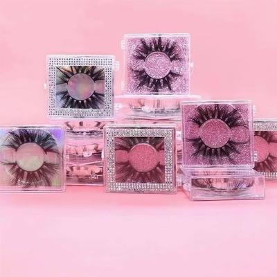 China Private label natural eye lashes 3d mink 25mm strip false eyelashes with own brand box custom packaging for sale