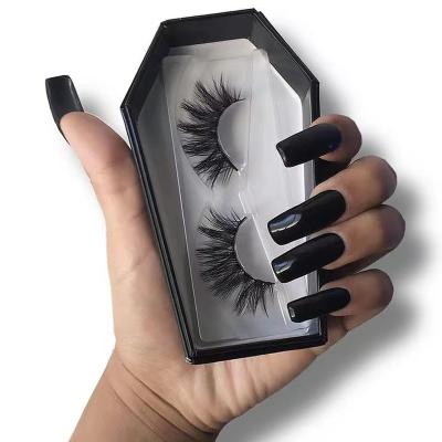 China 2022 new design synthetic hair private label 3d effect synthetic fiber lash false mink eyelashes for sale