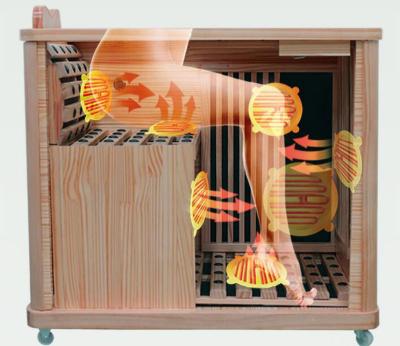 China Computer Control Panel home dry steam wood cedar foot bath massage sauna barrel for sale