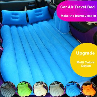 China 2021 new arrival car mattress foldable suv 6 layers body curve sleeping car flocking comfortable air mattress for sale