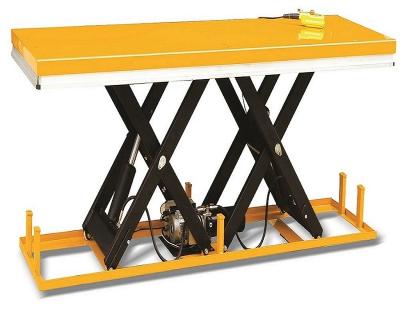 China Logistic Fixed Electric Scissor Lift Table Low Profile Double Storage Scissor Lift Table 1 Ton for sale