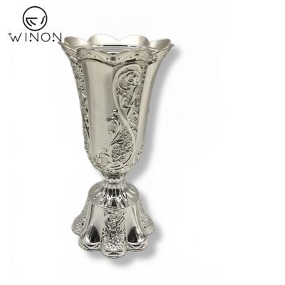 China Indian Incense Silver Plated Round Strong Serve Home Wedding Party Oud Censer Incense Holder Bukhoor Burner MABKHARA EDTION Decoration for sale