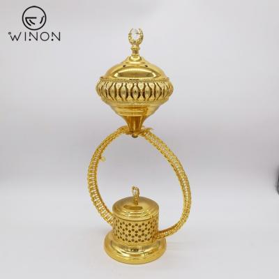 China New Wedding Incense Censer Incense Holder Creative Incense Holder Indian Design Gold Plated Tableware Customization Home Party Incense Holder for sale