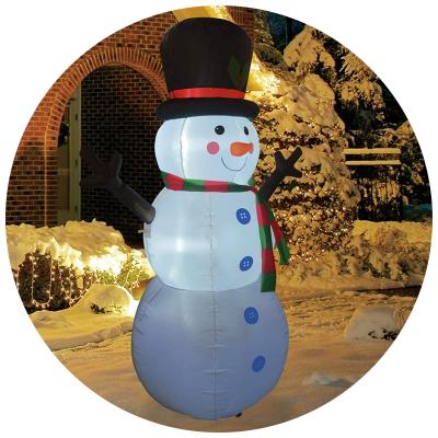 China 8FT Blow Up Snowman Yard Decoration Christmas Decorations Eco-friendly Inflatable Decor Led Holiday Lights for sale