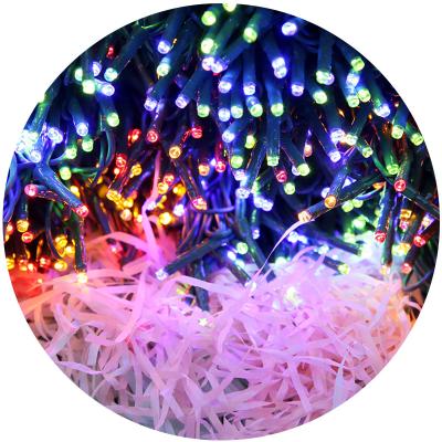 China Decorative Christmas Lighting 450 Multicolor Fairy LED String Curtain Lights Outdoor for Holiday Party Yard Xmas Garland Light Decoration for sale