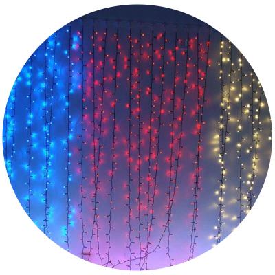 China Outdoor Christmas Lighting 300L Christmas LED Curtain Icicle String Light Wedding Party Garden Decorative Stage for sale