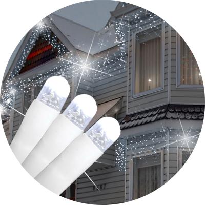 China Decorative Lighting IP65 192L LED Icicle Lights Christmas Rubber Holiday Festival Lights For Outdoor for sale