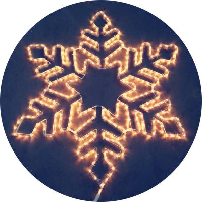 China Eco-friendly 36 Inch Snowflake LED Rainbow Tube Modeling Decorative Light Mall Bar Park Plaza Fairy Lights for sale