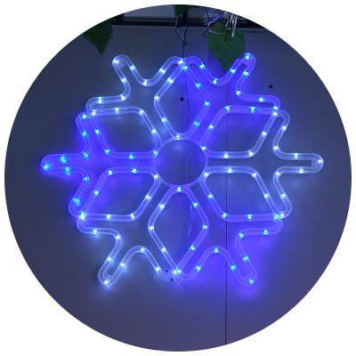 China Outdoor Hanging Snowflake Rope Light White Snowflake Tree Snowflake Snowflake Rope Light for sale