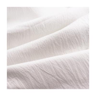 China Sustainable Yarn Dyed Fabric Cotton Spandex Thread Dyed Poplin Crepe Textile for sale