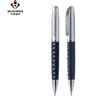 China office & School Pen Novelty Leather Pen Huayi Metal Point Pen Papeleria Awards for sale