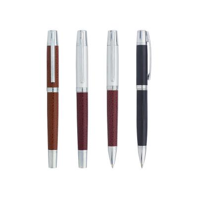 China Luxury Business Good Quality Leather Roll Pen Ball Pen For Gifts for sale