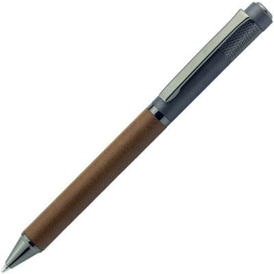 China Business Gift Item Brown Metal Ball Pen Custom Logo Personalize Luxury Leather Pen for sale