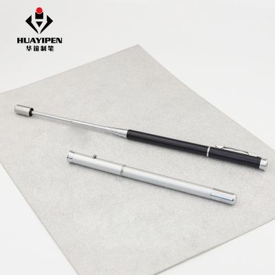 China office & School Pen Practical Scalable Poniter Baton Led Light Metal Flashlight Ballpoint Pen With Teaching Equipment for sale