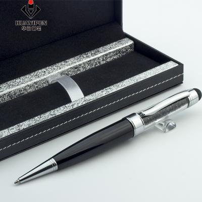 China office & School Promotional Metal USB Pen Ballpoint Pen with LOGO Printing Crystal USB Pen Set for sale