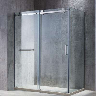 China OEM ODM Quiet Clear Operation Shower Rooms Door Bathroom Sliding Glass Shower Enclosures for sale