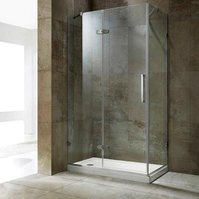 China SeaWin Tempered Glass Shower Room Quiet Aluminum Swing Shower Cabin Straight Operation Door Shower Enclosure for sale