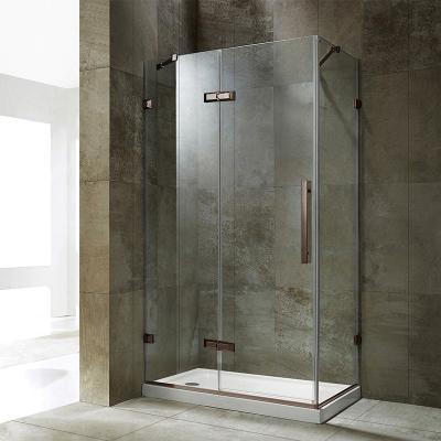 China Operation OEM ODM Luxury Hotel Stainless Steel Shower Stall Quiet Square Walk In Shower Enclosure Cabin for sale