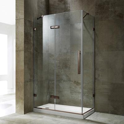 China Quiet Operation OEM ODM Shower Rooms Bathroom Tempered Glass Door Bar Swing Bathrooms Designs Luxury Shower Enclosure for sale